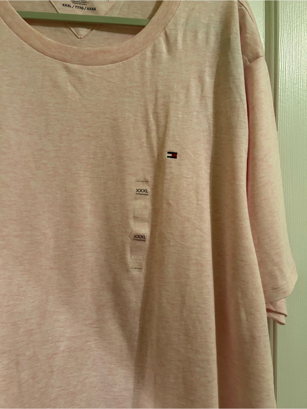 Tommy Hilfiger Soft Pink Logo Crewneck Tee